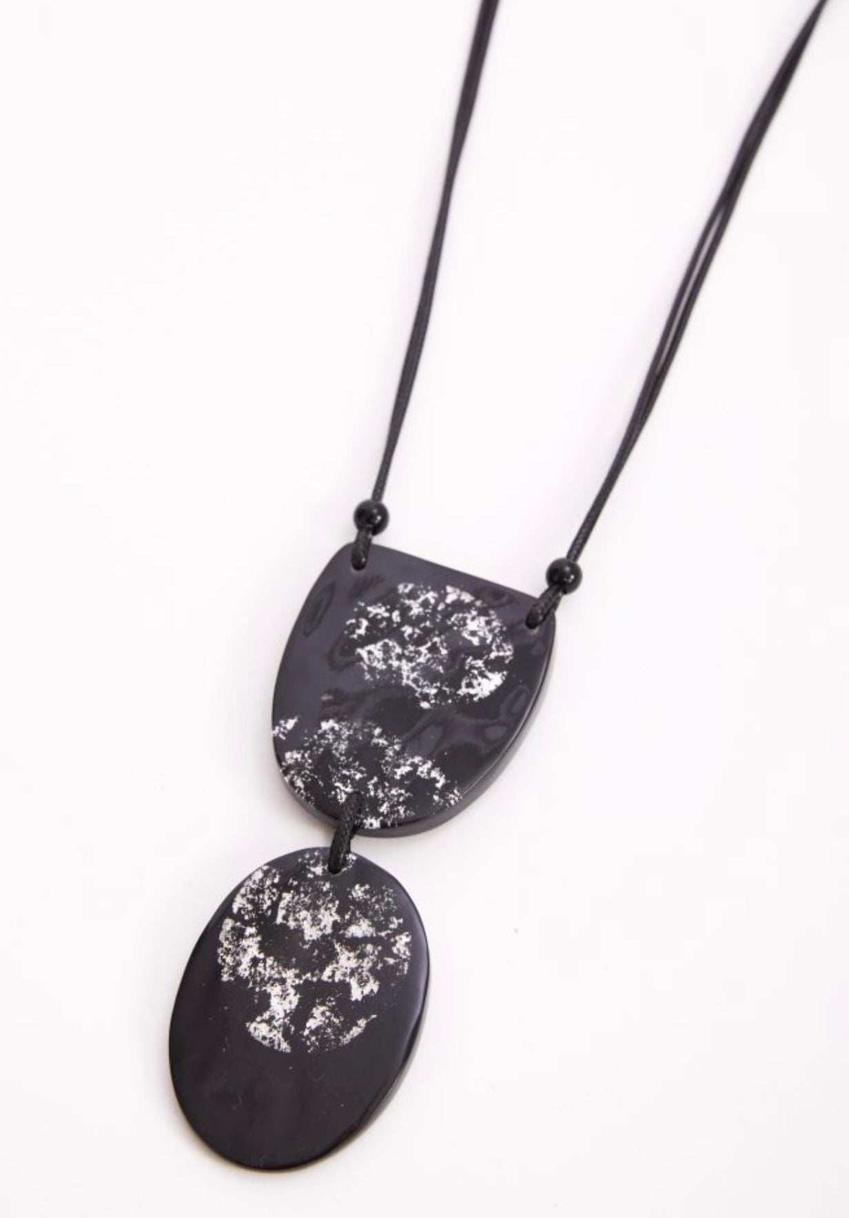 Print Flat Stone Necklace