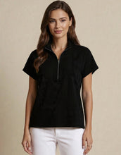 Load image into Gallery viewer, Deck Black Leisure Half Zip Top
