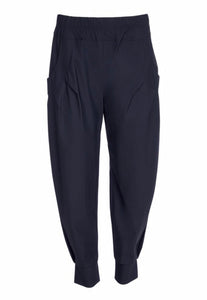 Black Travel Fabric Trousers