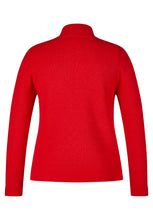 Load image into Gallery viewer, Red Glam Half Zip Knit Jumper
