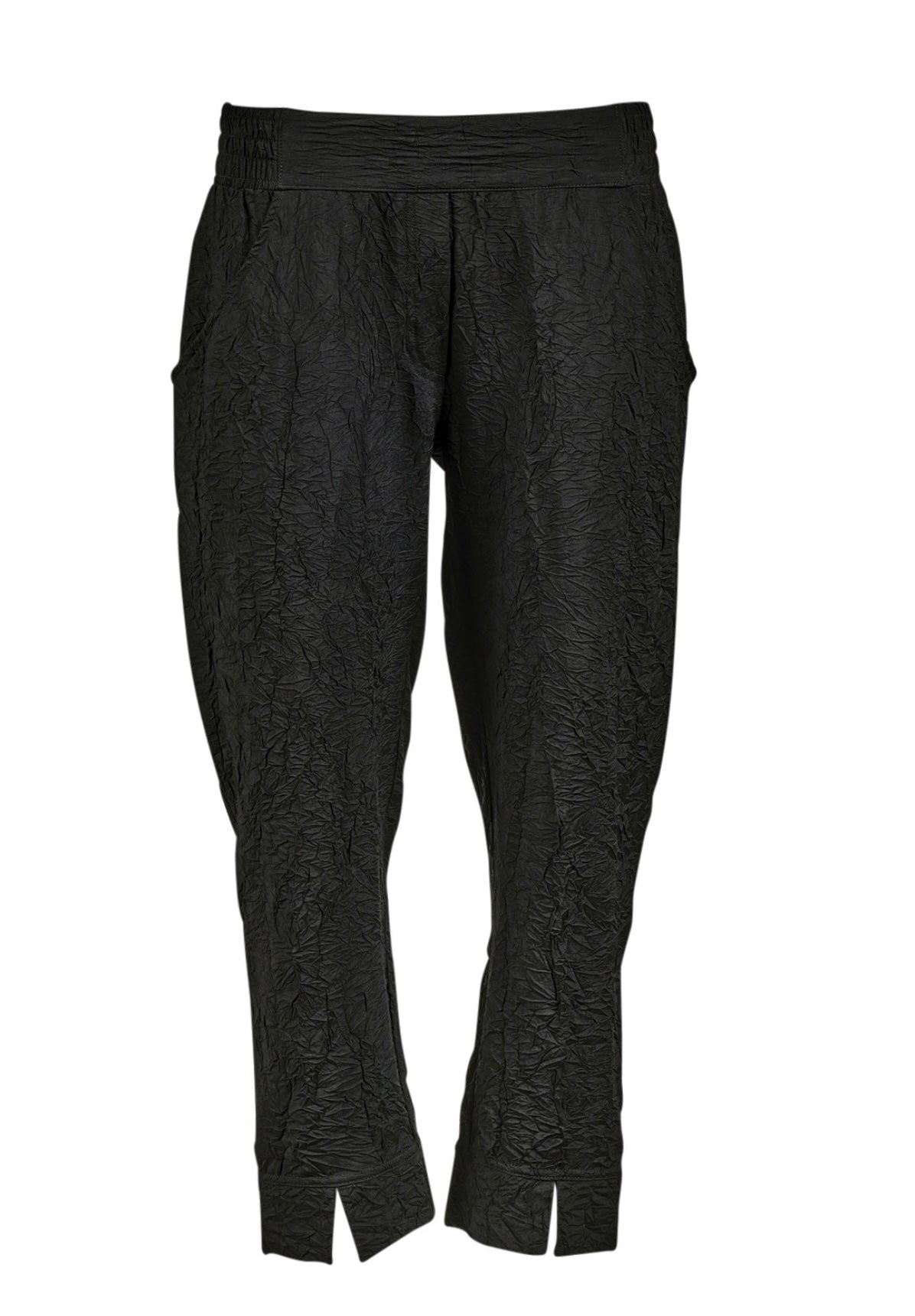 Crinkle Black Trousers