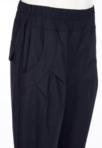 Black Travel Fabric Trousers