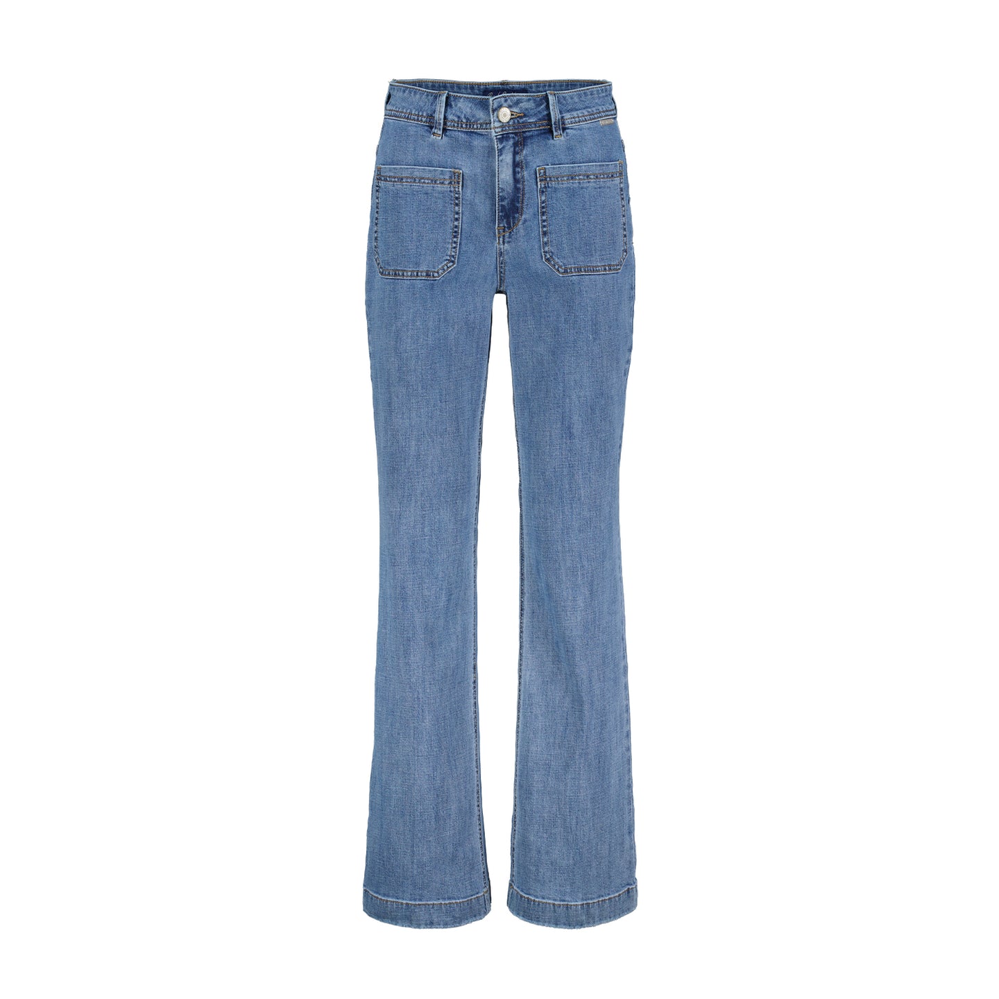 Colette Front Patch Pockets Midstone Jean