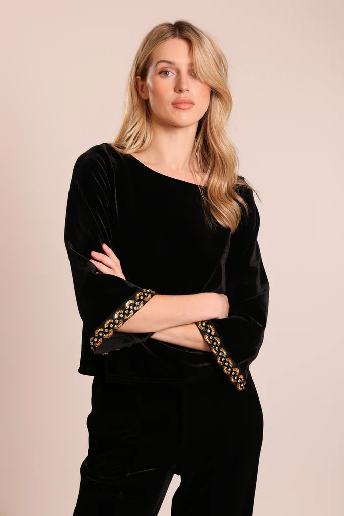 Forgotten Black Velvet Top
