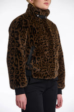 Load image into Gallery viewer, Ambra Faux Fur Bomber Jacket
