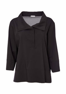 Classic Black Shirt with Modern Twist