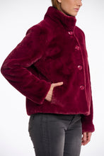 Load image into Gallery viewer, Vie faux fur sugar plum jacket
