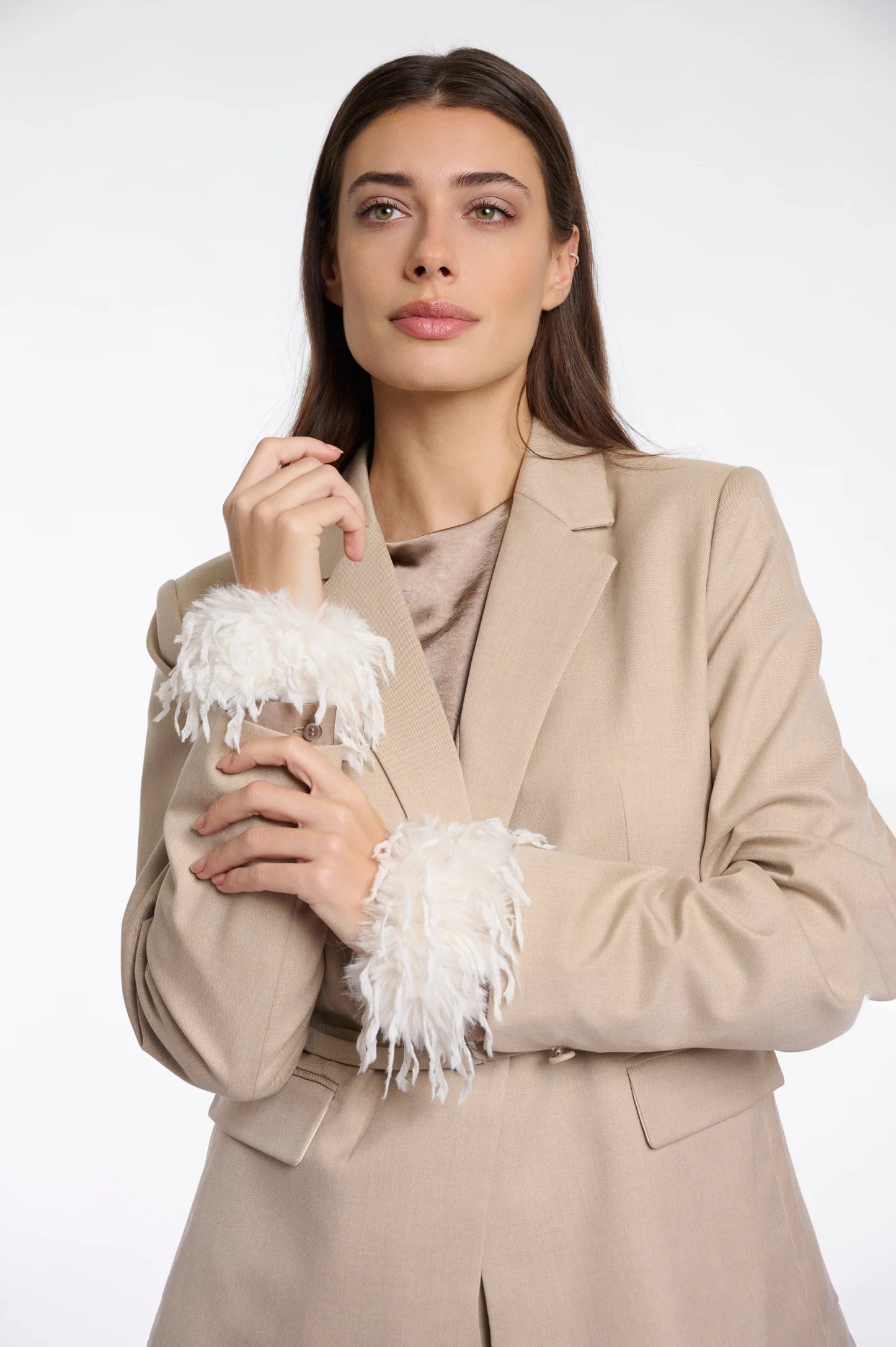 Rosalie Birch Feather Cuffs