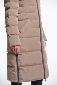Toffee Keila Long Puffa Coat Fur Lined