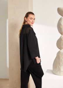 Classic Black Shirt with Modern Twist