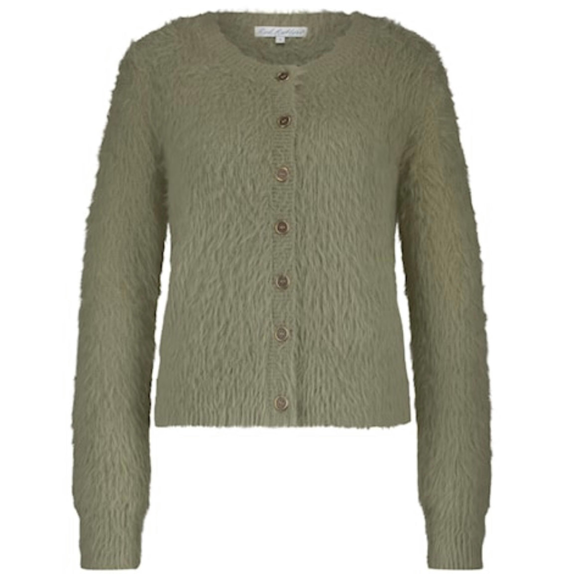 Fuzzy Olive Cardigan