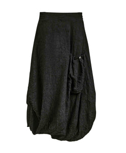 Black crinkle Skirt