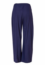 Load image into Gallery viewer, Wide Leg Travel Fabric Navy Trousers
