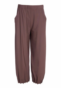 Cocoa PinTick Travel Fabric Trousers