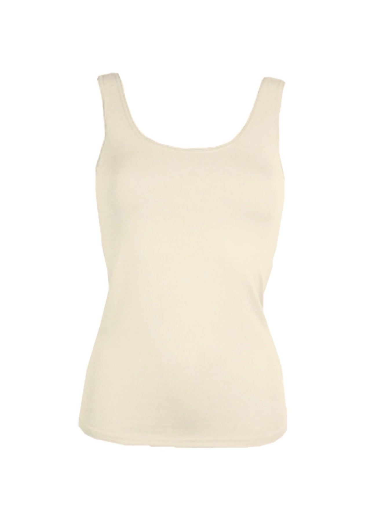 Pia Sleeveless Basic Cream Top