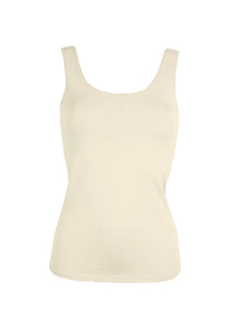 Pia Sleeveless Basic Cream Top