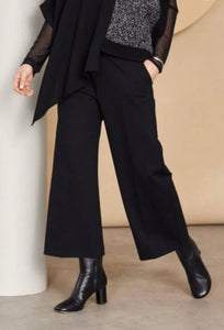 Black Wide Hero Leg Trousers