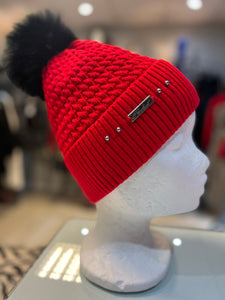 Red Fleece Lined Hat