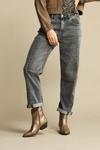 Caitlin Sidepatch Grey denim