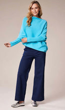 Load image into Gallery viewer, Turquoise Asymmetrical jumper
