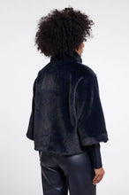 Load image into Gallery viewer, Nesrin Navy Faux Fur Jacket
