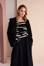 Load image into Gallery viewer, Print Dress with Plain Black Bottom And Pockets
