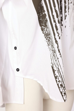 Load image into Gallery viewer, Line Placememt Thyme Print Button Through Shirt

