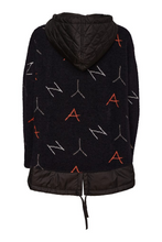 Load image into Gallery viewer, Print Jacquard Top With Contrast Hood And Hemline
