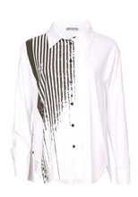 Load image into Gallery viewer, Line Placememt Thyme Print Button Through Shirt
