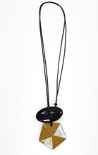 Load image into Gallery viewer, Shaped Stone Necklace With Circke And Bar Trim
