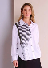 Load image into Gallery viewer, Line Placememt Thyme Print Button Through Shirt
