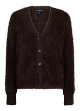 Load image into Gallery viewer, Cardigan espresso fuzzy
