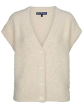 Load image into Gallery viewer, Cream Sleeveless Fuzzy Fur Waistcoat
