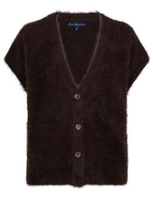 Load image into Gallery viewer, Espresso Sleeveless Fuzzy Fur Waistcoat
