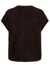Load image into Gallery viewer, Espresso Sleeveless Fuzzy Fur Waistcoat
