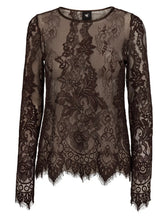 Load image into Gallery viewer, Charlotte brown Lace Top
