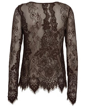 Load image into Gallery viewer, Charlotte brown Lace Top
