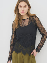 Load image into Gallery viewer, Charlotte Black Lace Top
