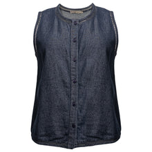 Load image into Gallery viewer, Dede Denim sleeveless shirt
