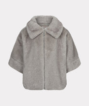 Load image into Gallery viewer, Silver Grey Faux Fur Jacket
