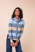Load image into Gallery viewer, Striped Knit Jumper With Detachable Snood
