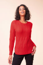 Load image into Gallery viewer, Red Cable Knit Jumper &amp; Matching Scarf
