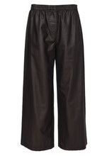 Load image into Gallery viewer, Bashed Leatherette Look Wide Leg Pull Up Trouser
