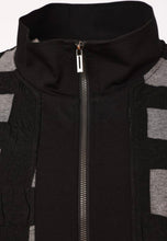 Load image into Gallery viewer, Box Check Jacket With Contrast Side Panels And Zip
