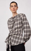Load image into Gallery viewer, Chandler Check Tie Blouse
