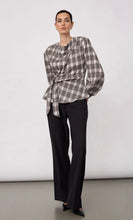 Load image into Gallery viewer, Chandler Check Tie Blouse
