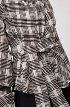 Load image into Gallery viewer, Chandler Check Tie Blouse
