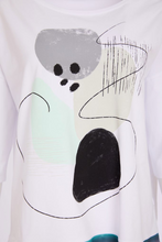 Load image into Gallery viewer, Placement print white &amp; mint top
