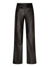 Load image into Gallery viewer, Colette Faux Espresso Leather Trousers
