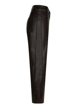 Load image into Gallery viewer, Caitlina Faux Leather Espresso Trousers
